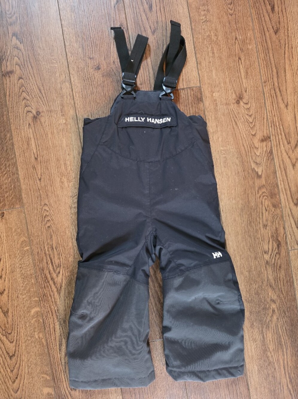 Helly Hansen Black Kids Snow Overalls with Adjustable Straps